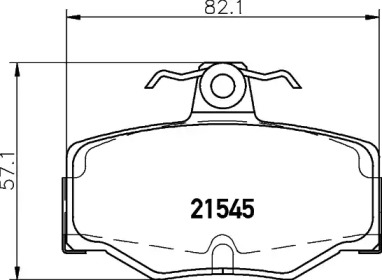 Комплект тормозных колодок (HELLA: 8DB 355 030-141)