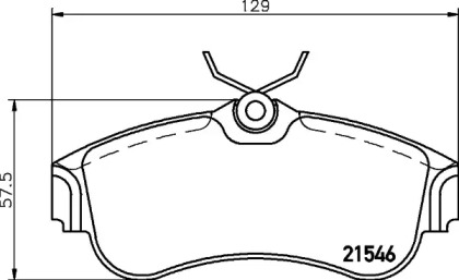 Комплект тормозных колодок (HELLA: 8DB 355 018-011)