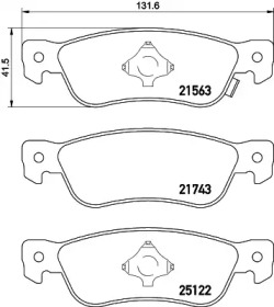 Комплект тормозных колодок (HELLA: 8DB 355 016-571)