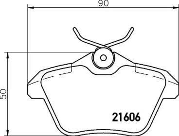 Комплект тормозных колодок (HELLA: 8DB 355 018-291)