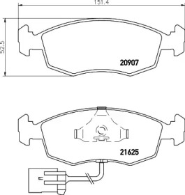 Комплект тормозных колодок (HELLA: 8DB 355 007-741)