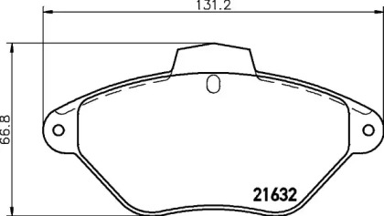 Комплект тормозных колодок (HELLA: 8DB 355 019-211)