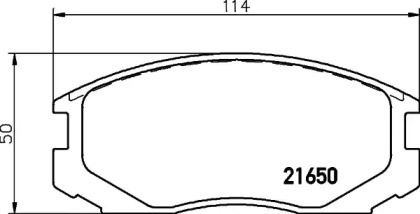 Комплект тормозных колодок (HELLA: 8DB 355 027-121)