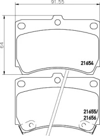 Комплект тормозных колодок (HELLA: 8DB 355 027-141)