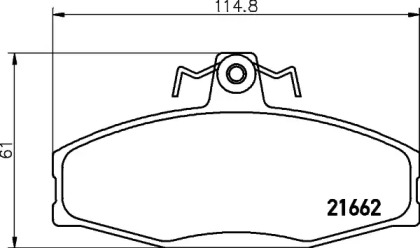 Комплект тормозных колодок (HELLA: 8DB 355 017-931)