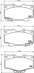 Комплект тормозных колодок (HELLA: 8DB 355 027-161)