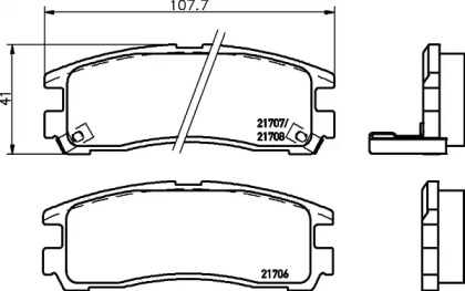 Комплект тормозных колодок (HELLA: 8DB 355 027-241)