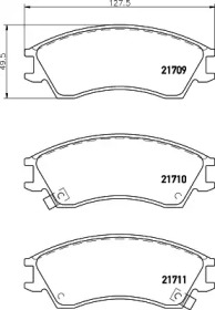 Комплект тормозных колодок (HELLA: 8DB 355 016-581)