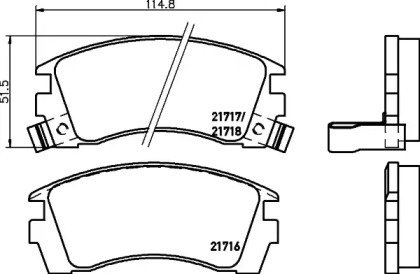 Комплект тормозных колодок (HELLA: 8DB 355 027-261)