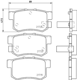 Комплект тормозных колодок (HELLA: 8DB 355 024-521)