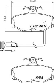 Комплект тормозных колодок (HELLA: 8DB 355 018-121)