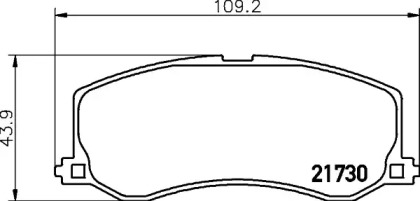 Комплект тормозных колодок (HELLA: 8DB 355 029-471)