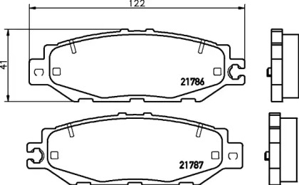 Комплект тормозных колодок (HELLA: 8DB 355 030-541)