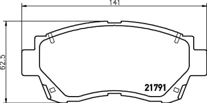 Комплект тормозных колодок (HELLA: 8DB 355 027-311)