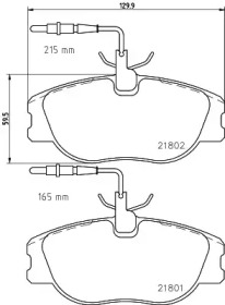 Комплект тормозных колодок (HELLA: 8DB 355 018-171)