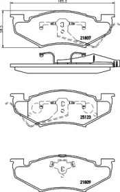 Комплект тормозных колодок (HELLA: 8DB 355 015-161)