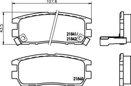 Комплект тормозных колодок (HELLA: 8DB 355 027-331)