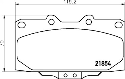 Комплект тормозных колодок (HELLA: 8DB 355 029-921)