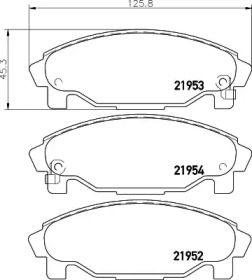 Комплект тормозных колодок (HELLA: 8DB 355 029-361)