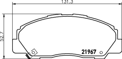 Комплект тормозных колодок (HELLA: 8DB 355 016-841)