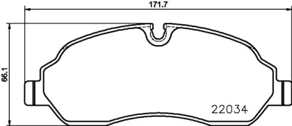 Комплект тормозных колодок (HELLA: 8DB 355 021-571)