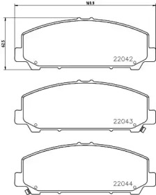 Комплект тормозных колодок (HELLA: 8DB 355 021-731)