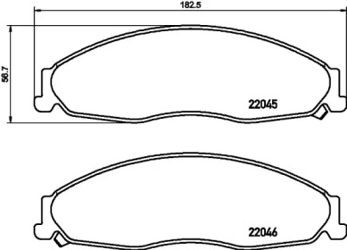 Комплект тормозных колодок (HELLA: 8DB 355 021-591)