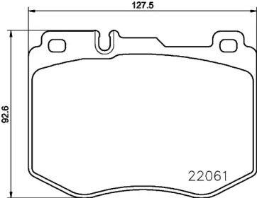 Комплект тормозных колодок (HELLA: 8DB 355 026-621)