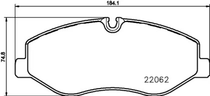 Комплект тормозных колодок (HELLA: 8DB 355 021-961)