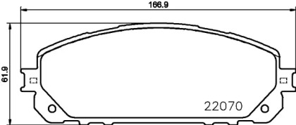 Комплект тормозных колодок (HELLA: 8DB 355 023-391)