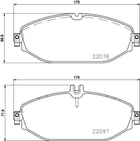 Комплект тормозных колодок (HELLA: 8DB 355 021-921)