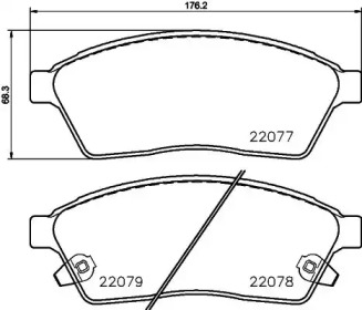 Комплект тормозных колодок (HELLA: 8DB 355 021-601)