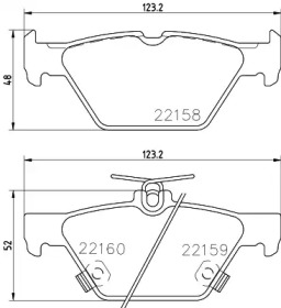 Комплект тормозных колодок (HELLA: 8DB 355 023-341)