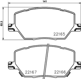 Комплект тормозных колодок (HELLA: 8DB 355 024-711)