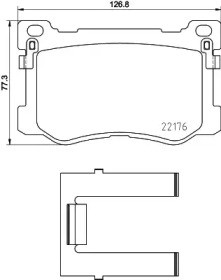 Комплект тормозных колодок (HELLA: 8DB 355 030-501)