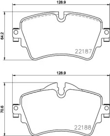 Комплект тормозных колодок (HELLA: 8DB 355 026-641)