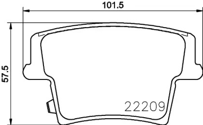 Комплект тормозных колодок (HELLA: 8DB 355 023-101)