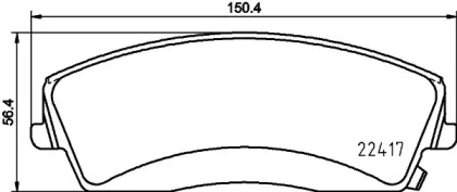 Комплект тормозных колодок (HELLA: 8DB 355 025-001)