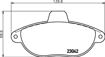 Комплект тормозных колодок (HELLA: 8DB 355 019-251)