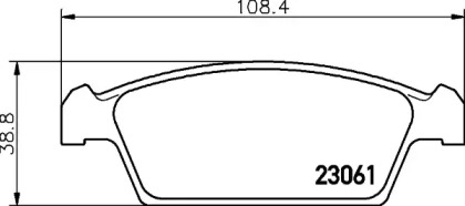 Комплект тормозных колодок (HELLA: 8DB 355 029-261)