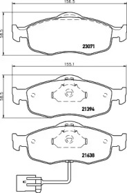 Комплект тормозных колодок (HELLA: 8DB 355 029-541)