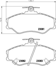 Комплект тормозных колодок (HELLA: 8DB 355 016-641)