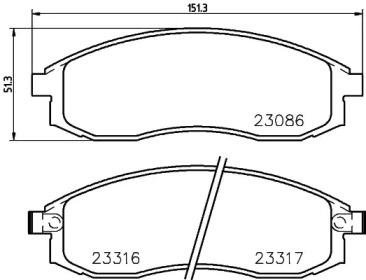 Комплект тормозных колодок (HELLA: 8DB 355 027-421)