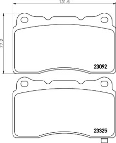 Комплект тормозных колодок (HELLA: 8DB 355 030-111)