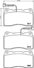 Комплект тормозных колодок (HELLA: 8DB 355 018-361)