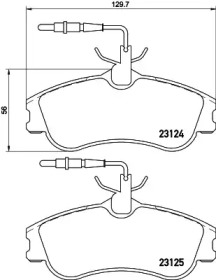 Комплект тормозных колодок (HELLA: 8DB 355 018-261)