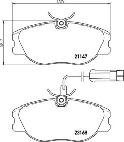 Комплект тормозных колодок (HELLA: 8DB 355 018-181)