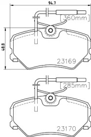 Комплект тормозных колодок (HELLA: 8DB 355 018-401)