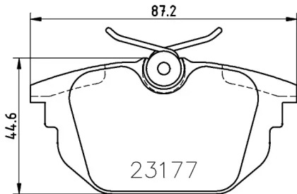 Комплект тормозных колодок (HELLA: 8DB 355 018-371)