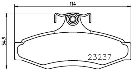 Комплект тормозных колодок (HELLA: 8DB 355 027-441)